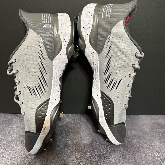Nike Alpha Huarache Elite 3 Low Metal Mens Baseball Cleats, Gray, Size 15